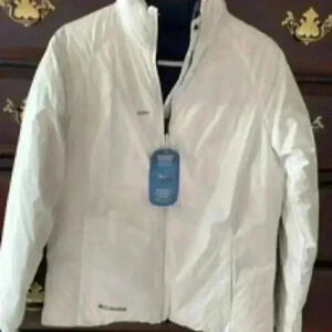 Columbia White "Powder Dreams" Reversible Coat- Size Small
